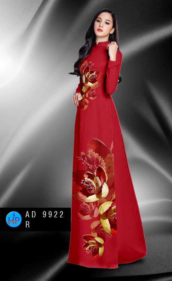Vải Áo Dài Hoa In 3D AD 9922 48